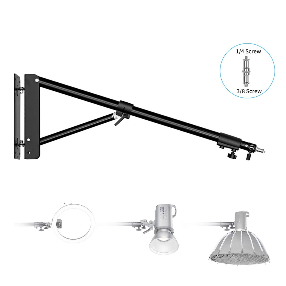 Strobe Light Studio - 100/135/ 170 cm montage mural bras