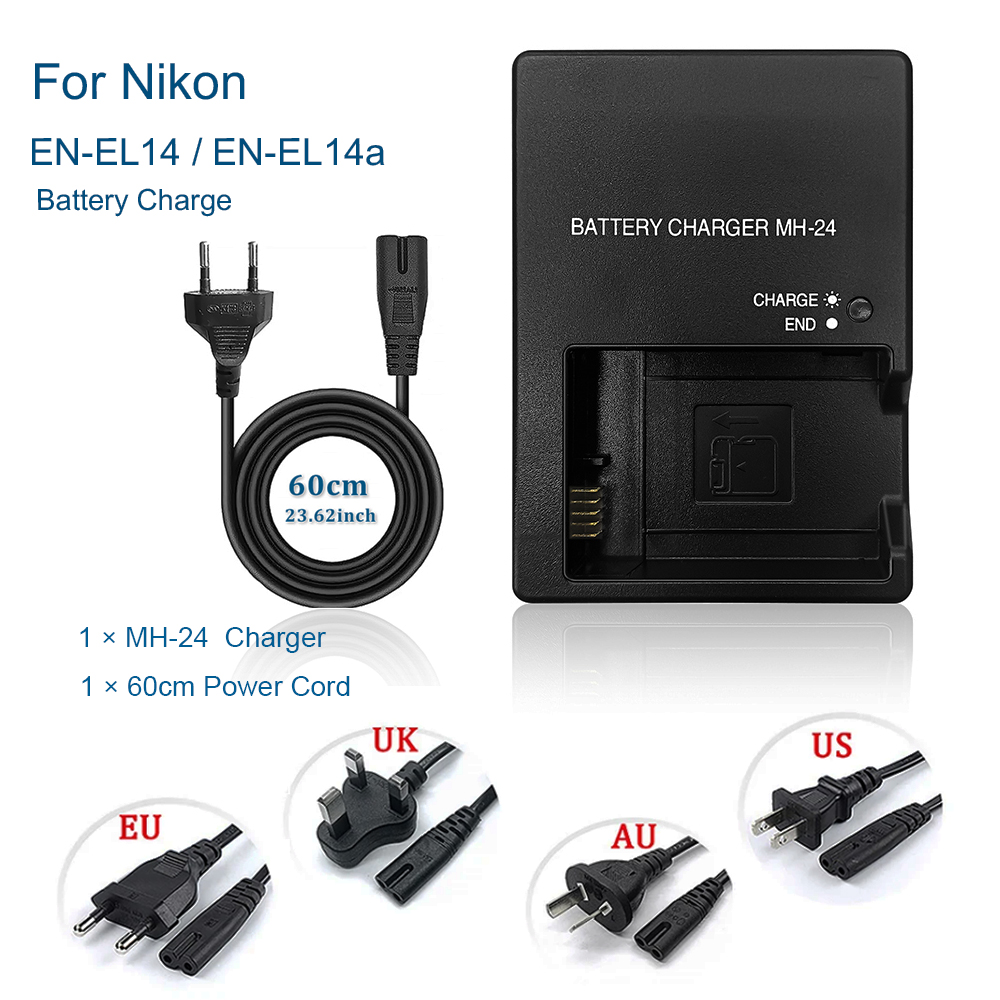 Nikon Camera D3500 - Chargeur de batterie MH-24 pour Nikon