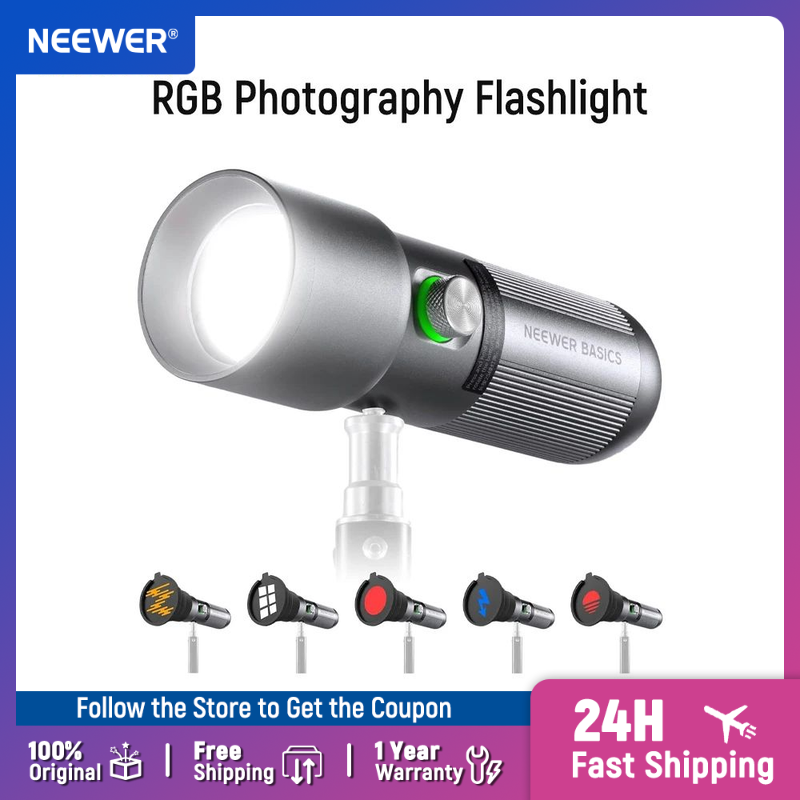 Strobe Light Studio - Lampe de photographie RGB NEEWER Basics,