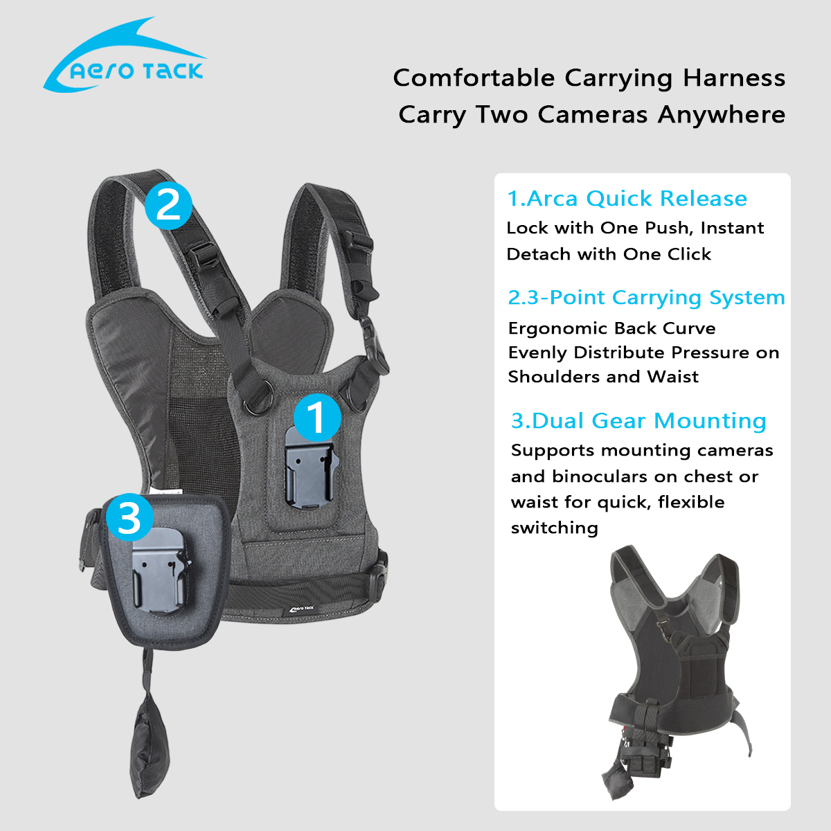 Sangle de caméra Aero Tack G3, - Photography Vest avis et prix