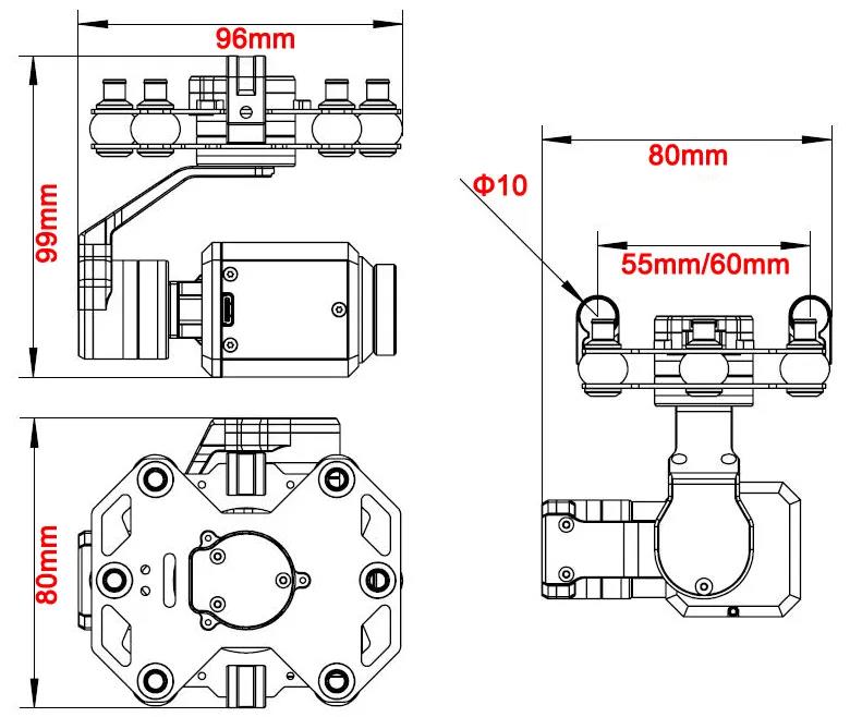 Tarot TL3T20 Gimbal 3 axes ave - Photography Drone avis et prix