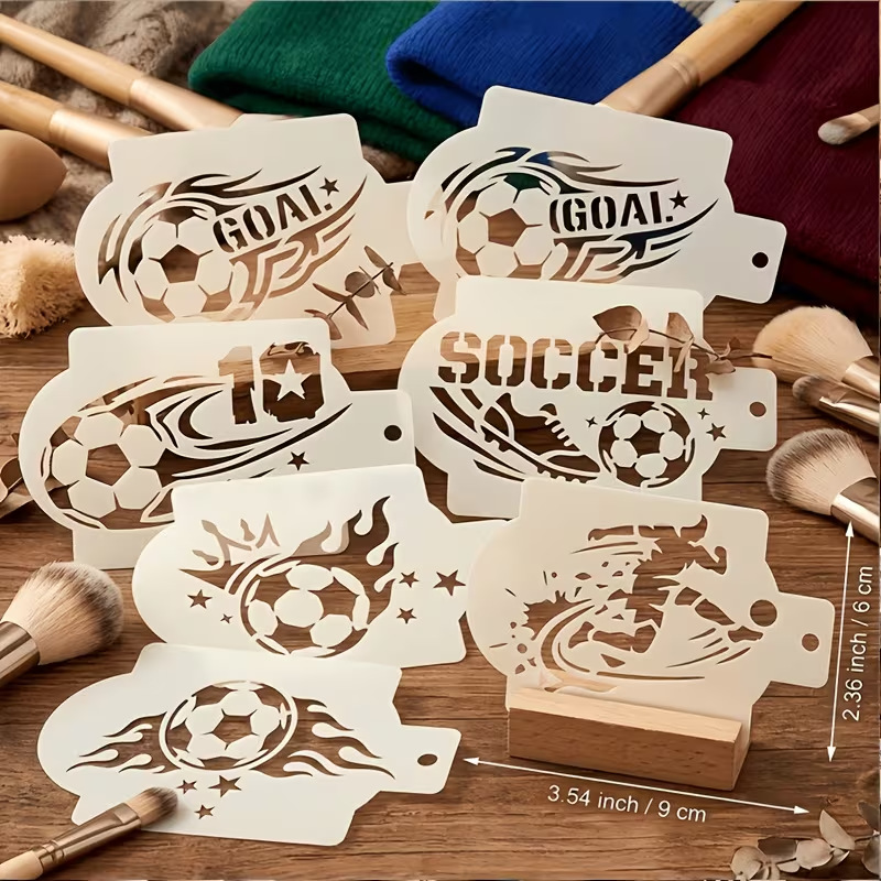 Lot de 6 pochoirs de football  - Photography Model avis et prix